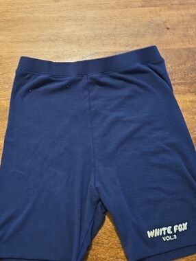 Navy White Fox Bile Shorts